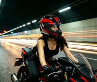 Nouveau casque de moto intégral homologué DOT en ABS pour adultes, fermeture rapide, design graphique, doublure en mousse, toutes saisons, 1 an