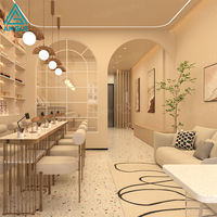 Station de manucure moderne de qualité professionnelle, solution tout-en-un pour la rénovation de l'aménagement intérieur de salons de beauté, table de manucure et fauteuil de pédicure