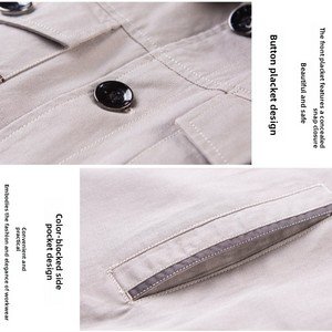 Tenues <span class=keywords><strong>de</strong></span> <span class=keywords><strong>travail</strong></span> pour hommes à col mandarin printemps/automne pour usine et atelier <span class=keywords><strong>de</strong></span> réparation automobile ; Vêtements <span class=keywords><strong>de</strong></span> protection professionnelle unis sur mesure - Product Image 3