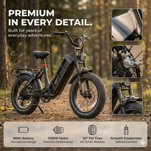 Eahora 2024 Electronic Electric Bike 20 Inch <b>Fat</b> Tire Ready Stock Cheap <b>Ebike</b> Rear Hub Motor Mountain 1200W 48V Electric Bike - Product Image 6