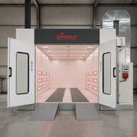 Cabine de peinture infrarouge électrique premium économique 43 kW 80 ° Cabines de peinture automobiles C Baking avec panneaux en laine de roche de pointe
