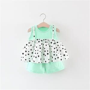 Fournisseurs de vêtements coréens : Ensemble robe et pantalon court pour enfants, T-shirt chinois, Vêtements unis pour enfants, Vente en gros au Royaume-Uni à prix abordable - Product Image 1