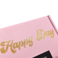 Emballages en papier personnalisés avec paillettes dorées pour bijoux, soins de la peau, envois postaux, colis cadeaux, boîtes d'expédition pour l'emballage