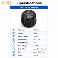 Capteur de pression des pneus TPMS externe, étanche IP67, 434 MHz, capteur de valve à visser sans perçage pour voiture de tourisme, SUV, camping-car, remorque