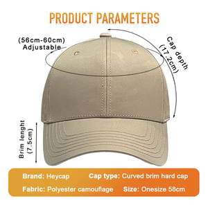 Cappellino da Baseball Heycap Traspirante in Rete con Visiera Rigida, Personalizzabile con Logo Ricamato 3D, Fodera Mimetica e Visiera Curva - Product Image 3