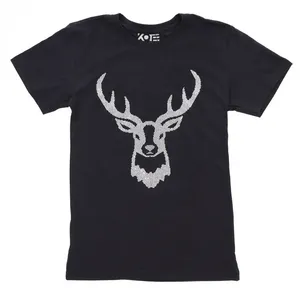 New arrivals crystal deer head rhinestone transfer designs lovely deer iron on custom transfer print on t-shirt