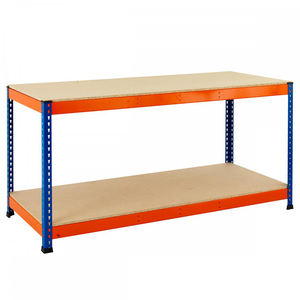 Estación de trabajo Industrial de Metal de dos estantes, armario, almacén, estación de trabajo de acero, Banco de almacenamiento de herramientas - Product Image 5