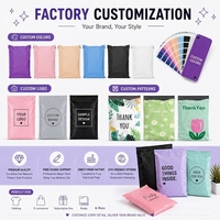 Sacs d'expédition en polyéthylène avec poignée pour vêtements, sacs postaux personnalisés avec logo pour T-shirts et colis de messagerie