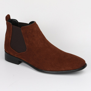 Botas <span class=keywords><strong>Chelsea</strong></span> de Hombre con Punta Cuadrada, Botines Modernos con Tacón, Zapatos Casuales Versátiles con Características de Aumento de Altura - Product Image 6