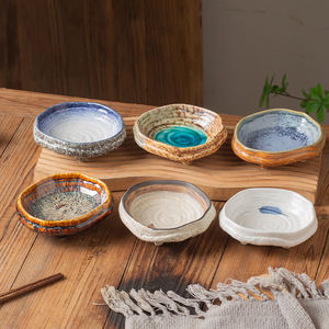 Plato Irregular de salsa de cerámica de <span class=keywords><strong>5</strong></span> pulgadas, vajilla para condimentos de cocina, platos para condimentos, cuenco para servir aperitivos - Product Image 1