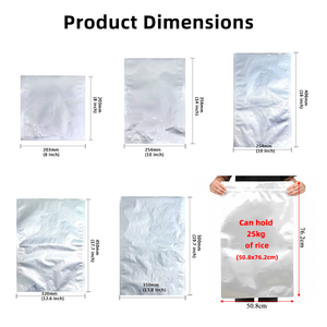 Bolsas de Aluminio Grandes Termosellables JIJID para Empacar Arroz, Bolsas de Mylar de 5 Galones de Varios Tamaños para Almacenamiento de Alimentos con Cierre - Product Image 6