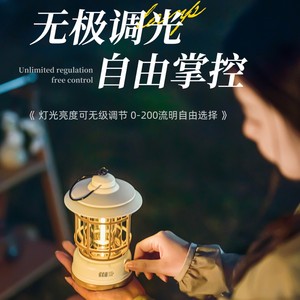 Linterna de Camping Explorers de 219.5mm, Recargable, Luz Cálida Retro, Iluminación para Tiendas de Campaña al Aire Libre - Product Image 5