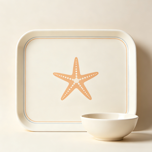 Ensemble de plats de service en mélamine style côtier, motif coquillage marin, <span class=keywords><strong>pour</strong></span> la restauration et les fêtes de fruits de mer - Product Image 5