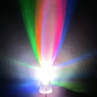 Diodes LED multicolores 50pcs 5mm lentille transparente Composants électroniques 2 broches clignotant lent/rapide émettant de la lumière