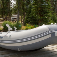 Bateau gonflable Zodiac pliable, bateau de pêche gonflable, bateau gonflable sportif pour 4 personnes, divertissement en plein air sur lac, rivière, mer ouverte