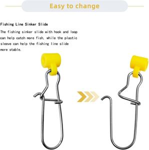 Heavy Duty Duo Lock Snaps Connecteur Mousqueton Pivotant Tête en plastique Plomb <span class=keywords><strong>de</strong></span> pêche Glissière avec détecteur <span class=keywords><strong>de</strong></span> <span class=keywords><strong>ligne</strong></span> <span class=keywords><strong>de</strong></span> poisson et curseur - Product Image 2