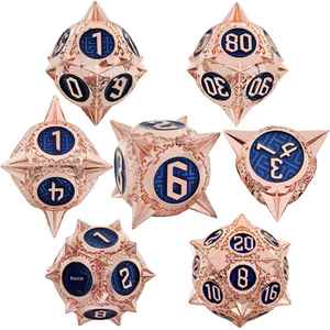 Zinc Alloy Polyhedral Dice Set for D&D Dungeons and Dragons RPG,Right Angle D6 Tabletop Games With <b>Gift</b> Box Wholesale - Product Image 2