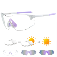 Lunettes de cyclisme photochromiques Bettega pour une utilisation de jour et de nuit Lunettes de vélo en plein air Protection UV Lunettes unisexes à changement de couleur
