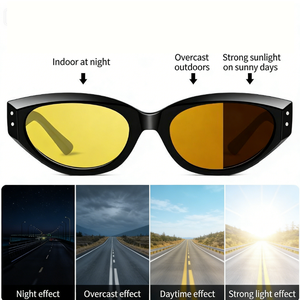 <span class=keywords><strong>Lunettes</strong></span> de vision nocturne photochromiques pliables œil de chat 2026 <span class=keywords><strong>pour</strong></span> femmes, sensation haut de gamme, effet amincissant <span class=keywords><strong>pour</strong></span> le visage, <span class=keywords><strong>pour</strong></span> hommes - Product Image 4