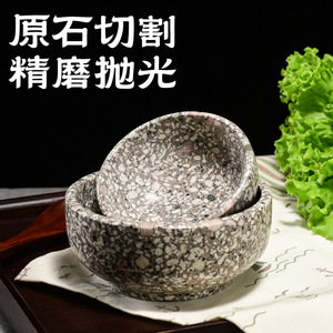 Stone Bowls Handmade Wabi Sabi Style For Kitchen Tableware 168 - Product Image 4