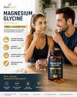 Rainwood Marque Privée Gélules de Glycinate de Magnésium pour le Sommeil, la Relaxation et le Soutien Musculaire – Complément Alimentaire
