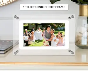 2024 New Motion Video Frame 5 7 10,1 Zoll Acryl Digital Photo Frames Foto-Video-Player