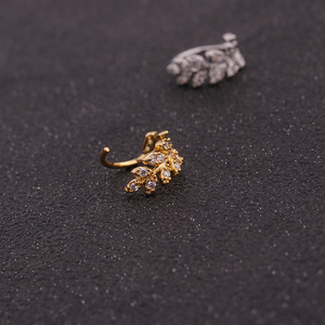 Anillo ajustable para nariz y tabique de cobre, hoja de oro rosa y plata, <span class=keywords><strong>Piercing</strong></span> para nariz y tabique - Product Image 3