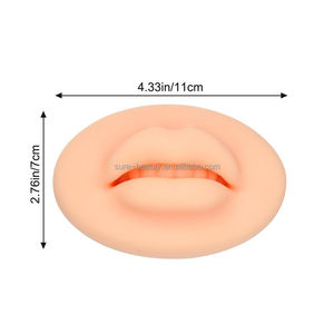 Molde de silicona 5D suave para cejas y labios, para práctica de microblading permanente en piel oscura, realista y completa, fácil de usar, para proveedores de tatuajes. - Product Image 6