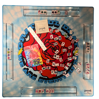 Grateful Dead X Bespoke Mahjong - Jeu de Mahjong américain en acrylique rose tie-dye nacré gravé, 160 tuiles de Mahjong pour les fêtes