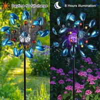 Spinner solaire, filateurs de jardin en métal pour l'extérieur, attrape-bijoux cinétique de jardin