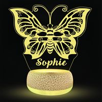 Lampe de nuit LED en acrylique avec design personnalisé, avion, couleurs RGB, illusion d'optique, décoration, cadeau d'anniversaire, cadeau de Noël