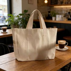 Heavy Duty Cotton Canvas Tote Bag - <b>Extra</b> <b>Large</b> Women's Handbag for Weekend Shopping & Travel - Product Image 4