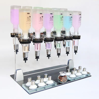 Distributeur de parfum mural en verre de 200 ml à 6 têtes, bar à parfum, pompe de remplissage liquide, bar à parfum.