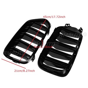 Rejilla Delantera Doble para BMW F39 Serie X2 M35i XDrive20d XDrive28i SDrive20i 4 Puertas 2018 2019 2020 Negra - Product Image 6