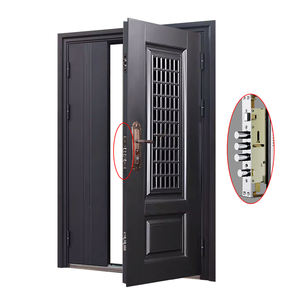 Дверь входная наружная из цинкового сплава, современная, с отделкой, для дома/виллы, поворотная, арочная, одинарная/двойная, с защитой от взлома, по лучшей цене - Product Image 3