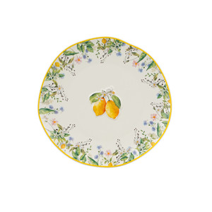 Service de table en céramique 3D gaufré citron, 16 pièces, <span class=keywords><strong>assiettes</strong></span>, bols et mugs en porcelaine méditerranéenne peints à la main pour la vaisselle d'été - Product Image 4