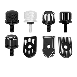 Pièces CNC pour moto, boulon de siège de valve rond noir, adapté à la modification du siège de Harley Sportster Touring Dyna Softail - Product Image 1