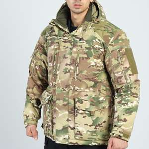 F4フリース男服秋と冬新しいメンズ釣りハイキングウェアパーカー迷彩戦術ジャケットユニフォーム - Product Image 1