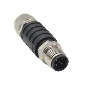 M12อะแดปเตอร์ขั้วต่อปลั๊กตัวผู้กับตัวเมีย M12 5ขาตัวเชื่อมต่อกันน้ำเข้ารหัส - Product Image 4