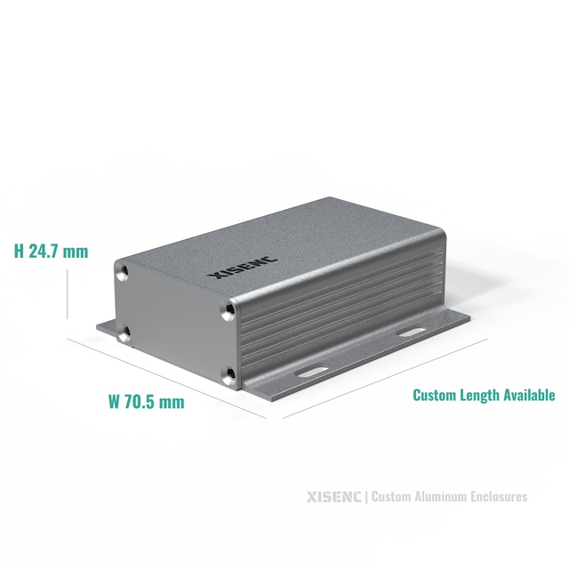 71*25mm Precision CNC One-Piece Aluminum Enclosure Anodized Extruded Profile Shell for Industrial Devices