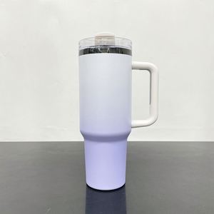 Tumbler With Handle Black Underneath Ombre Gradient Colored 40Oz Travel Mugs for Laser - Product Image 2