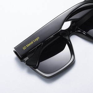 Alta calidad <span class=keywords><strong>BOOM</strong></span> BM9102 polarizado UV400 gafas de sol acetato piernas TR marco grande cuadrado <span class=keywords><strong>3D</strong></span> Metal Logo Unisex - Product Image 3