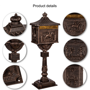 Supporto per <span class=keywords><strong>Cassetta</strong></span> <span class=keywords><strong>Postale</strong></span> in Alluminio Pressofuso con 2 Chiavi, Bulloni di Espansione, Installazione Interrata, Antiruggine, Impermeabile, Finitura Verniciata a Polvere per Giardino - Product Image 5