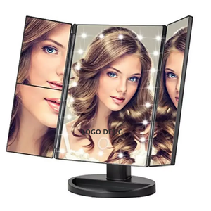 Vergrößerungs-Dreifach-Schmink spiegel Smart Touch Control Beleuchteter Stehpult LED-Lichts piegel Kosmetik spiegel - Product Image 6