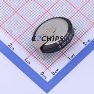 ตัวเก็บประจุแบบซุปเปอร์คาปาซิเตอร์ FH5R5H105T แบบ Through hole (THT), ระยะขา P=19.5 มม. ความจุ 1F ±20%~+80% แรงดัน 5.5V อายุการใช้งาน 1000 ชั่วโมงที่ 70 องศา - Product Image 1