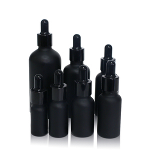 Matte Màu Đen Mờ 5Ml Để 100Ml Thủy Tinh Huyết Thanh Chai Nhỏ Giọt Với Nắp Nhôm Và Pipet Rỗng Tinh Dầu Container - Product Image 1