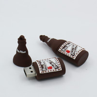 DZ-001 Forme de bouteille étanche usb flash drive Prix bas forme personnalisée usb disk 128GB