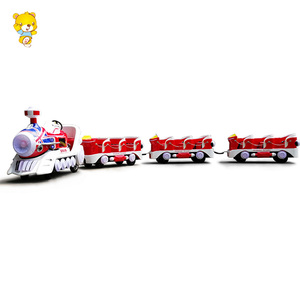 Haojile Juego para adultos Tren eléctrico Batería Azul Estilo británico Tren sin rieles para centro comercial y parque de atracciones en venta - Product Image 2