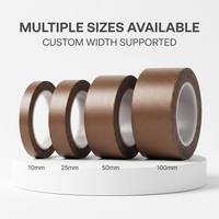 Cinta de Sellado de Bolsas de PTFE Personalizada, 300C, Silicona, Sensible a la Presión, Impermeable, Grado de Ingeniería, Rollo de 10m, Color Marrón