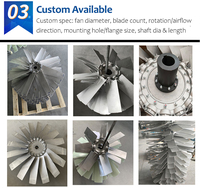Aspas de Ventilador de Plástico y Nylon Windwise de 240-709 mm de Diámetro, Reductores de Engranajes para Montaje en Ducto, Pulverizadores, Ventiladores de Niebla, Cañones, Radiadores, Aire Acondicionado